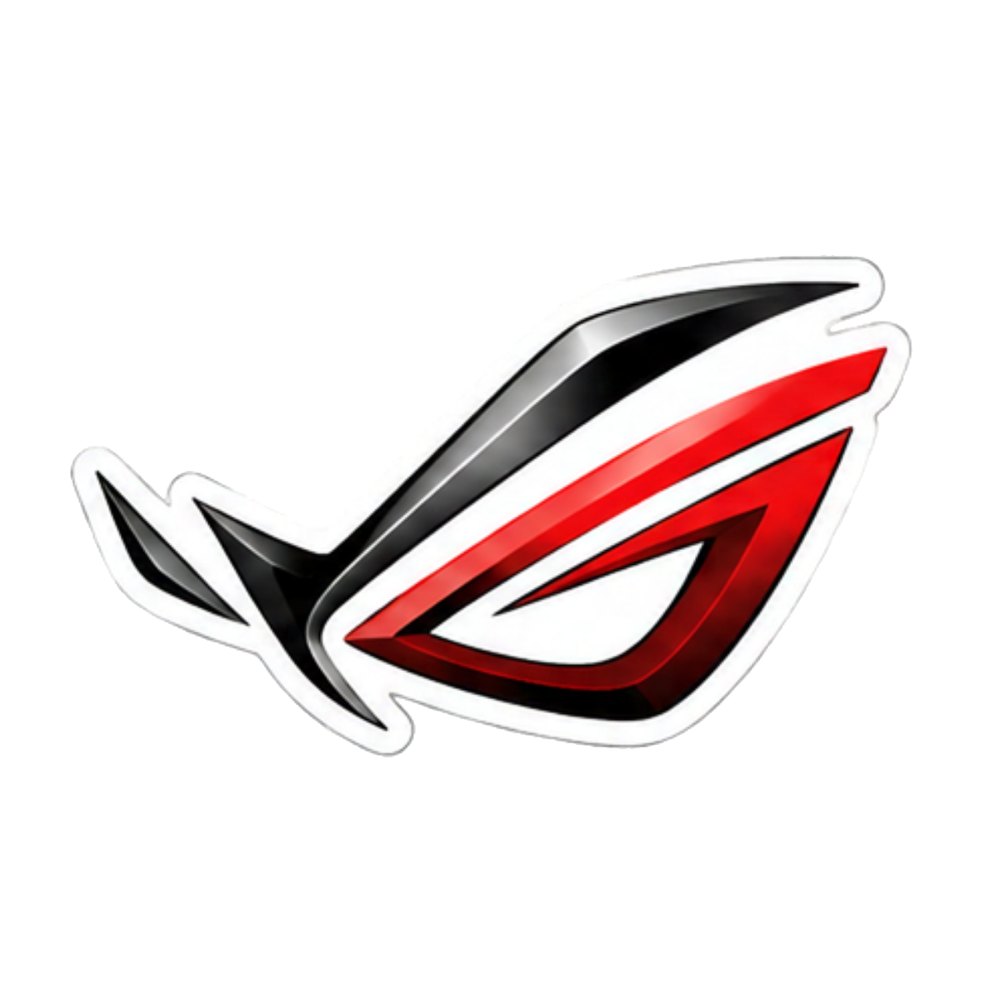 ROG Eye Logo sticker: The red and black ROG eye logo
