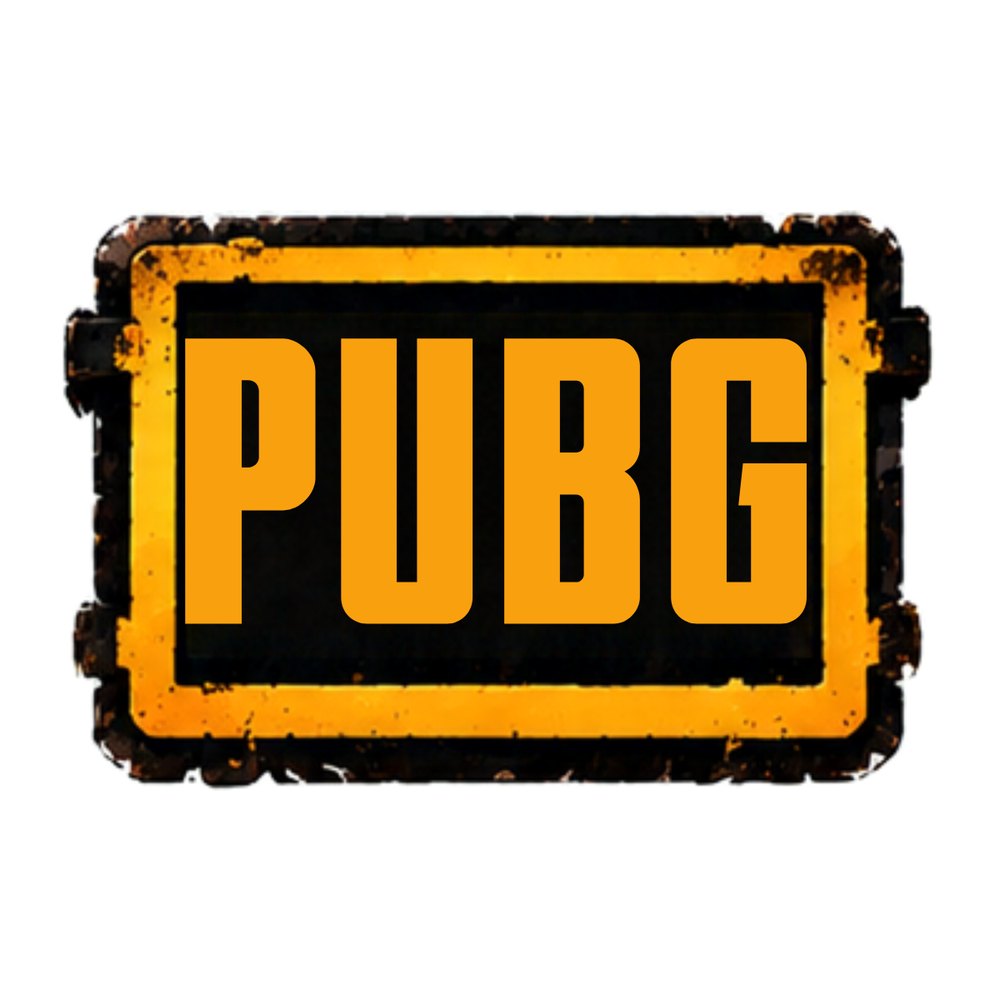 PUBG Logo Badge sticker: The orange and black PUBG lettering badge