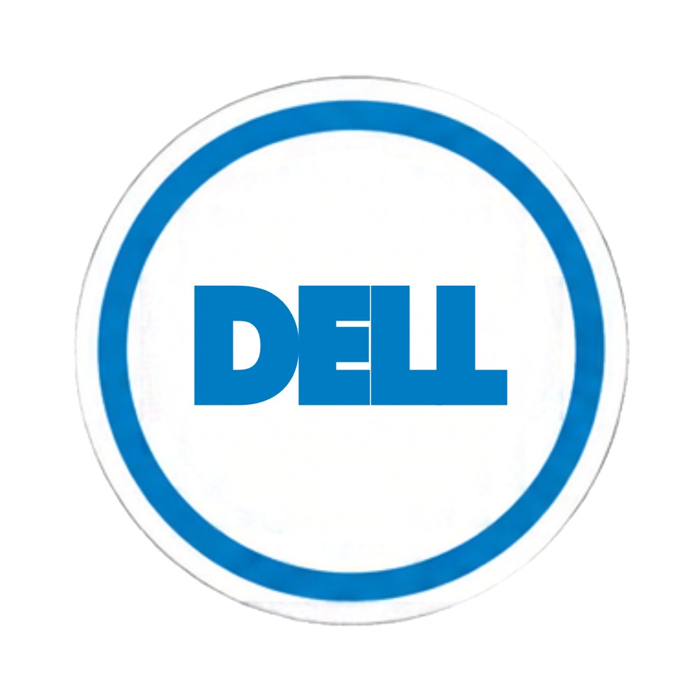 Dell Logo sticker: The blue Dell logo in a ring
