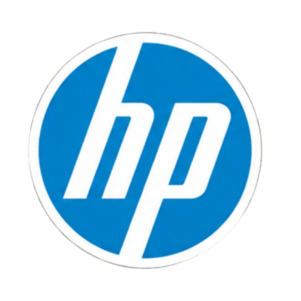 HP Logo sticker: The blue round HP logo