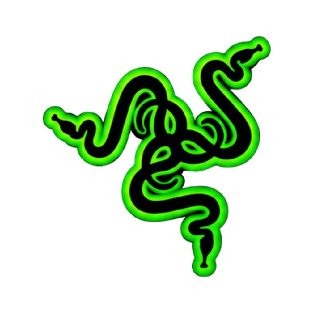 Razer Snake Logo sticker: The green Razer triple-snake logo