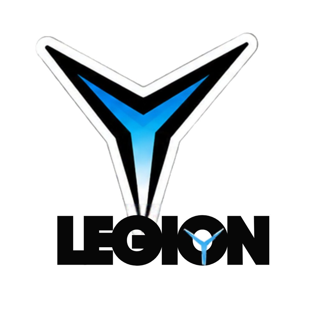 Legion Logo sticker: The blue Legion "Y" logo with the Legion wordmark