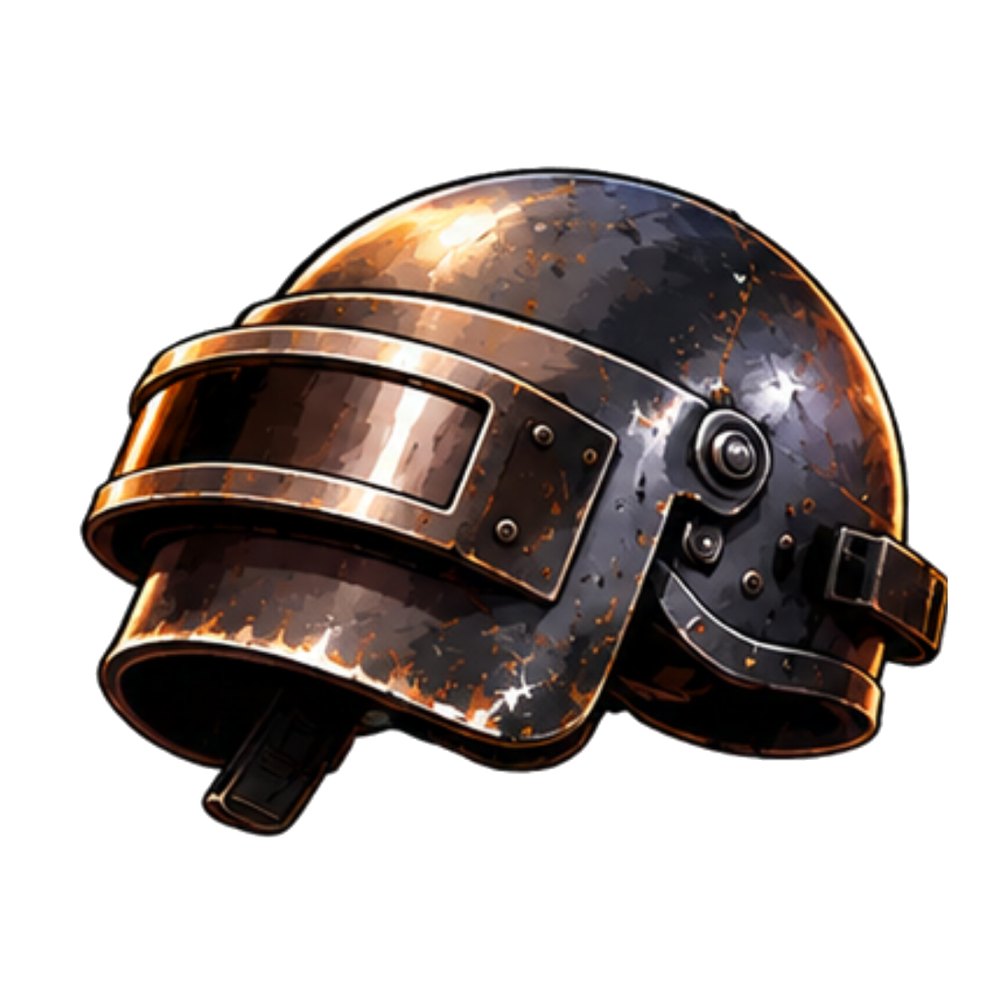 Level 3 Helmet sticker: A battered level 3 helmet